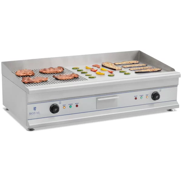 Grilovací deska - dvojitá - elektrická - 100 cm - hladká - 2 x 3 200 W