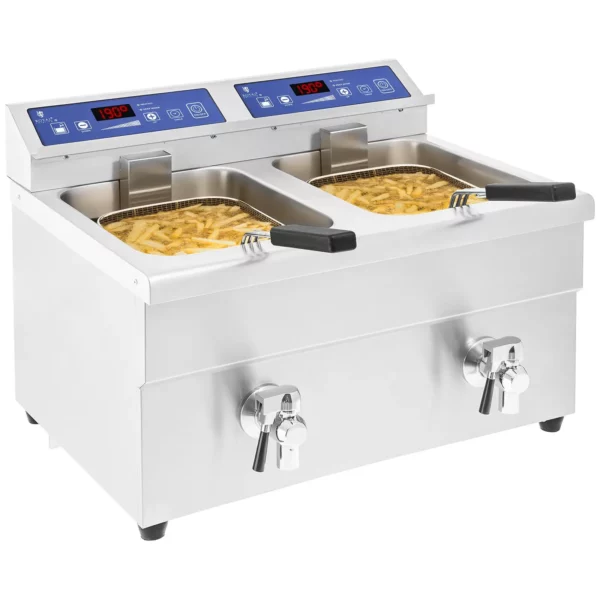 Indukční fritéza - 2 x 10 l - 60 až 190 °C