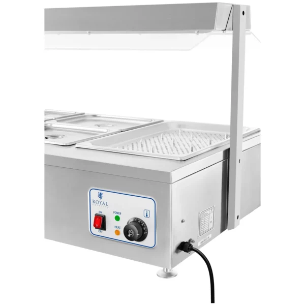 Bain Marie - 6 gastronádob - s nástavcem na maso - Image 5