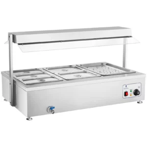 Bain Marie - 6 GN - s nástavcem na maso a vypouštěcím kohoutkem