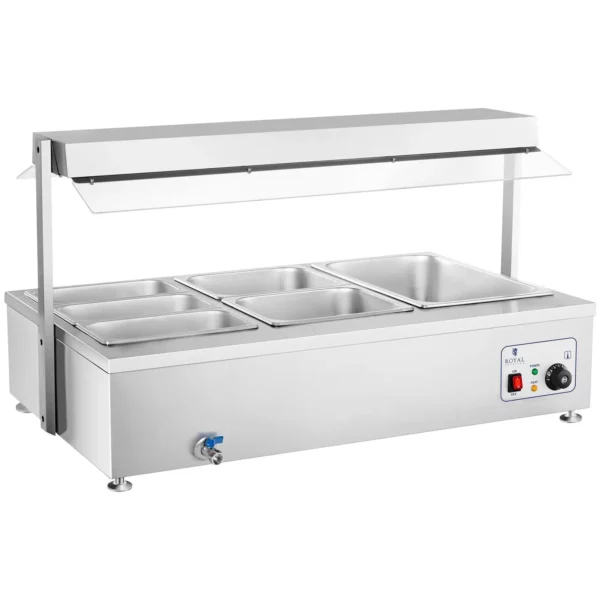 Bain Marie - 6 GN - s nástavcem na maso a vypouštěcím kohoutkem - Image 3