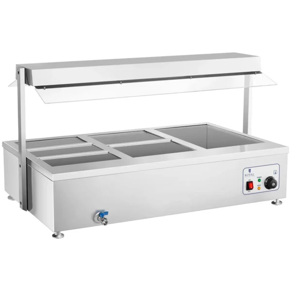 Bain Marie - 6 GN - s nástavcem na maso a vypouštěcím kohoutkem - Image 4
