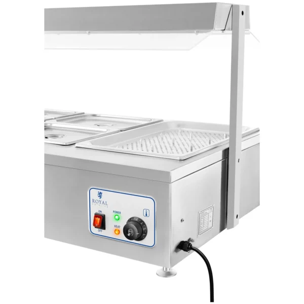 Bain Marie - 6 GN - s nástavcem na maso a vypouštěcím kohoutkem - Image 5