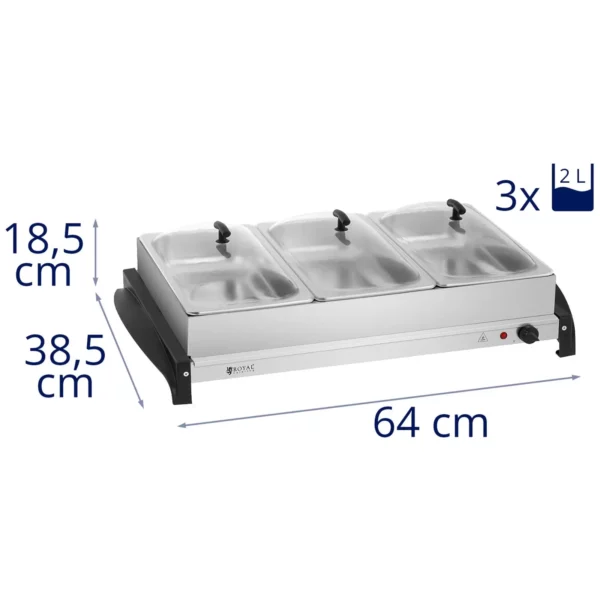 Bufetový ohřívač - 3 x 2 litry - 400 W - Image 8