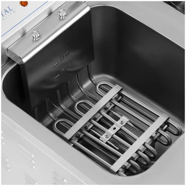 Dvojitá elektrická fritéza - 26 l - 10 000 W - vypouštěcí kohout - studená zóna - spodní skříňka - Image 6