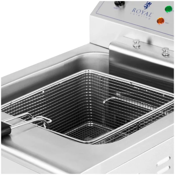 Elektrická fritéza - 13 l - 5 000 W - výpustný kohout - studená zóna - se spodní skříní - Image 5