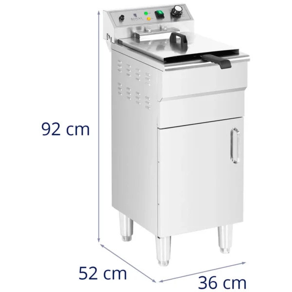 Elektrická fritéza - 13 l - 5 000 W - výpustný kohout - studená zóna - se spodní skříní - Image 10
