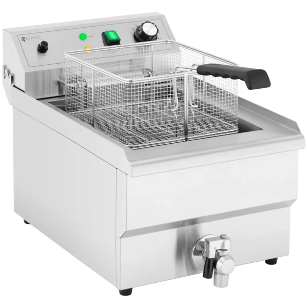 Elektrická fritéza - 13 l - 3000 W - výpustný kohout - studená zóna - Image 6