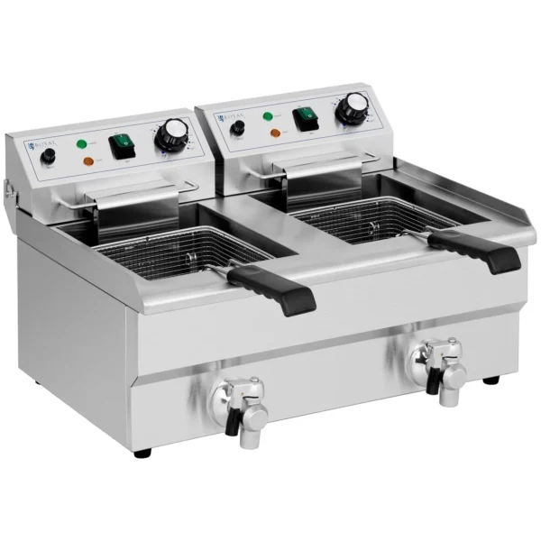 Elektrická fritéza - 2 x 11 l - Royal Catering - 230 V - Image 7