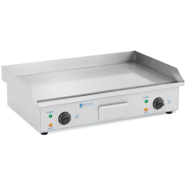 Dvojitá elektrická grilovací deska - 73 cm - Royal Catering - hladká - 2 x 2 200 W