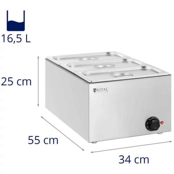 Bain Marie - 640 W - 3 x GN 1/3 - Image 7