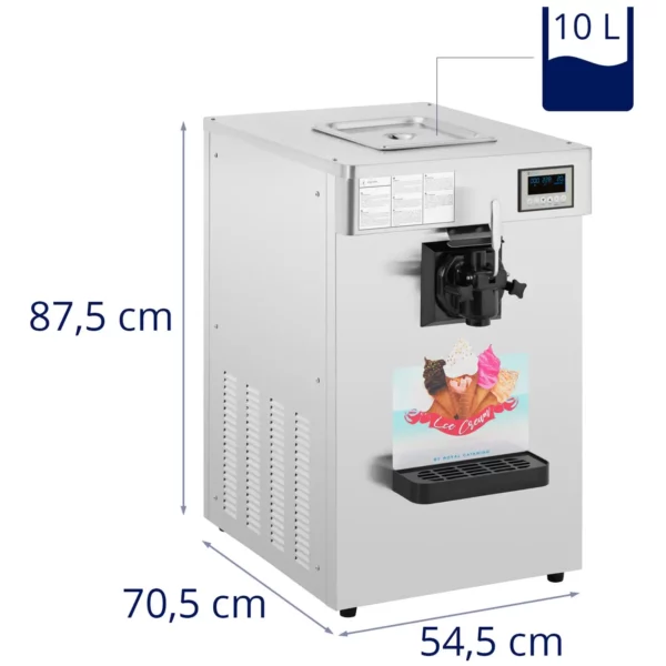 Stroj na točenou zmrzlinu - 1150 W - 18 l/h - nádoba: 10 l - 1 příchuť - Royal Catering - Image 7