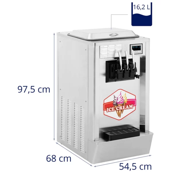 Stroj na točenou zmrzlinu - 1550 W - 23 l/h - 3 příchutě - Image 7