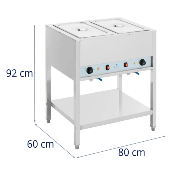 Bain Marie - 1265 W - 2 x GN 1/1 - se základnou - Image 7