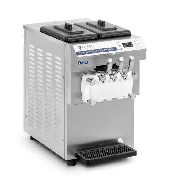 Stroj na jemnou zmrzlinu - 1350 W - 16 l/h - LED - 3 příchutě - Royal Catering