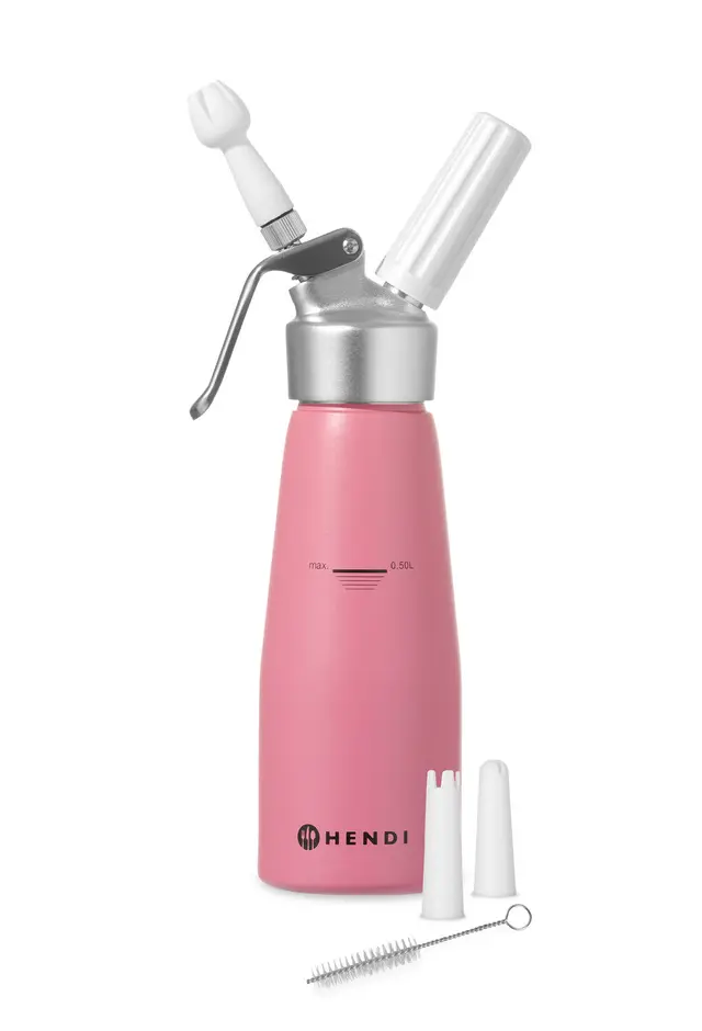 Sifonová láhev na šlehačku, HENDI, 0,5L, Pastelově růžová, ⌀80x(H)260mm
