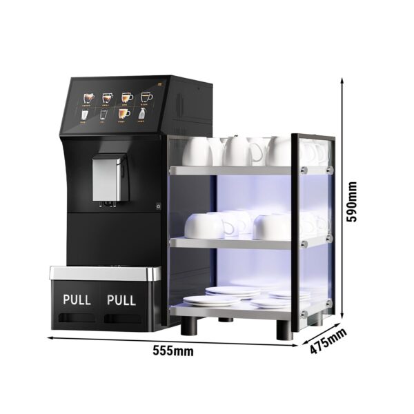 Plně automatický kávovar – 1,3 kW – 10palcový dotykový displej – včetně ohřívače šálků - Image 7