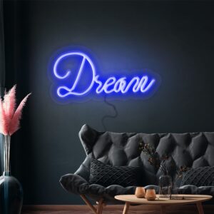 LED světelný nápis - Dream - Blue - 420x180mm