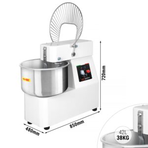 Stroj na těsto - 42 litrů / 38 kg - 2 rychlosti - s pevnou mísou - funkce časovače