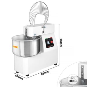 Stroj na těsto - 42 litrů / 38 kg - s pevnou mísou - funkce časovače