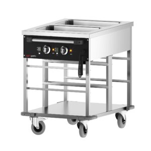 Bain-Marie termo vozík - 2 x GN 1/1 - teplotu bazénu lze regulovat samostatně