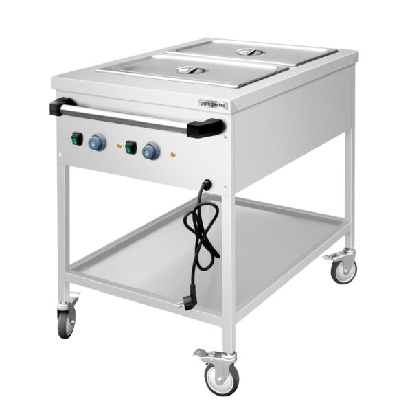 Bain-Marie termo vozík - 2x GN 1/1 - teplotu bazénu lze regulovat samostatně - Image 7
