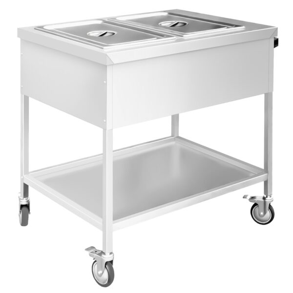 Bain-Marie termo vozík - 2x GN 1/1 - teplotu bazénu lze regulovat samostatně - Image 8