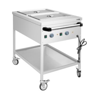 Bain-Marie termo vozík - 2x GN 1/1 - teplotu bazénu lze regulovat samostatně