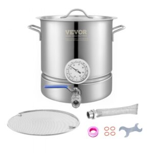 Varná konvice VEVOR Systém vaření piva Systém domácího vaření 5 Gal Pivovarský fermentační hrnec Nerezová ocel