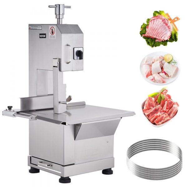 Pila na kosti - 2200 W 1000 kg/h Stroj na řezání kostí 0-180 mm