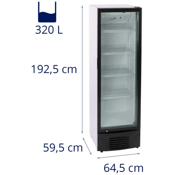 Chladnička na fľaše - 320 L - LED - čierny rám - Image 2