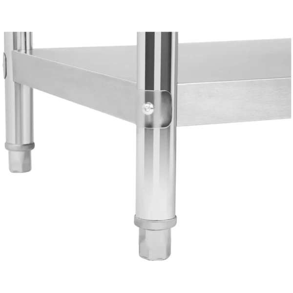 Pracovný stôl z ušľachtilej ocele - 200 x 60 cm - 160 kg nosnosť - Image 2