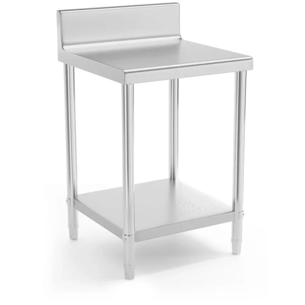 Nerezový stôl - 60 x 60 cm - s lemom - nosnosť 150 kg - Image 5