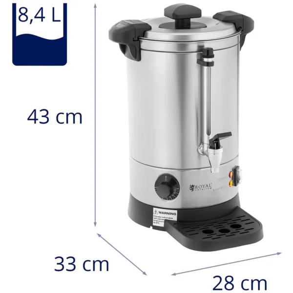 Varič vody - 6,1 l - 1500 W - odkvapkávacia miska - strieborná farba - Image 2