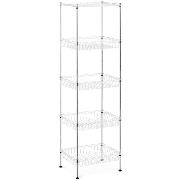 Kovová polica - 45 x 34 x 151 cm - 100 kg - Royal Catering
