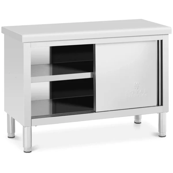 Pracovná skrinka z nehrdzavejúcej ocele - 120 x 50 cm - nosnosť 330 kg - Royal Catering