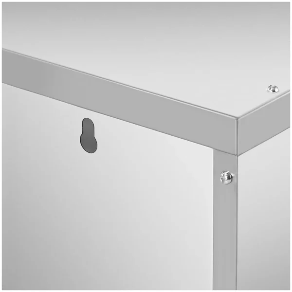 Nástenná skrinka z nehrdzavejúcej ocele – 1500 x 400 x 500 mm - nosnosť 75 kg na jednu policu - Image 4