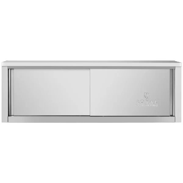 Nástenná skrinka z nehrdzavejúcej ocele – 1500 x 400 x 500 mm - nosnosť 75 kg na jednu policu - Image 2