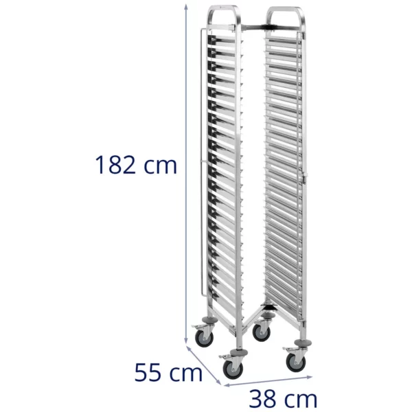 Vozík na podnosy – 20 GN 1/1 alebo 30 GN 1/3 slotov – Royal Catering - Image 2