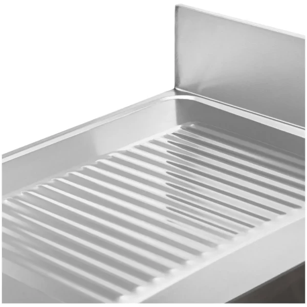 Drezový stôl - 2 umývadlá - nehrdzavejúca oceľ - 140 x 70 x 97 cm - Royal Catering - Image 2