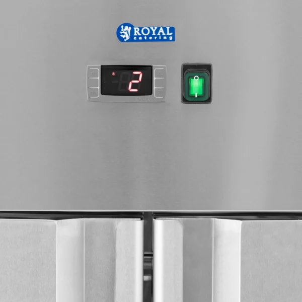Gastro chladnička - 1340 l - ušľachtilá oceľ - 2 dvere - 4 kolieska - uzamykateľná - Royal Catering - Image 4