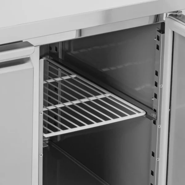 Chladiaci stôl na kolieskach - 280 l - 1 polica / 2 zásuvky - 136 x 70 cm - trieda B - ušľachtilá oceľ - Royal Catering - Image 2
