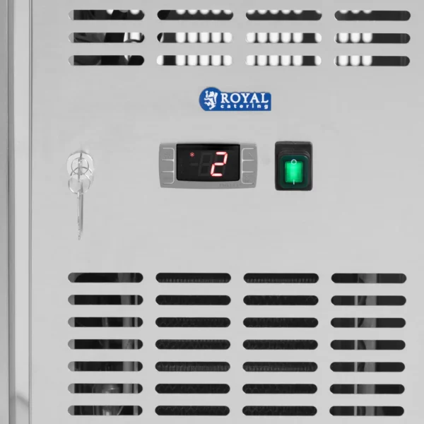 Chladiaci stôl na kolieskach - 165 l - 1 priehradka - 7 zásuviek - 151 x 80 cm - trieda B - ušľachtilá oceľ - Royal Catering - Image 4