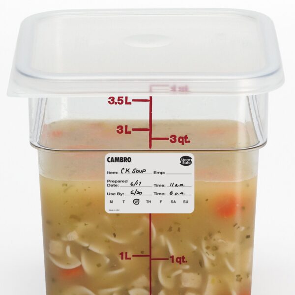 (6 kusů) CAMBRO | Rotační štítky StoreSafe® – 250 štítků na kotouč - Image 7