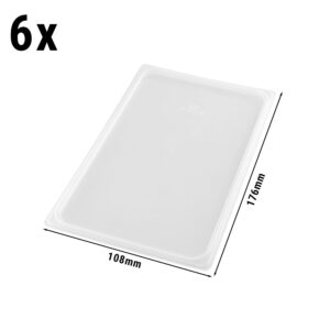 (6 kusů) CAMBRO | CAMWEAR® - Polypropylenové GN víko 1/1 - vzduchotěsné - mléčné