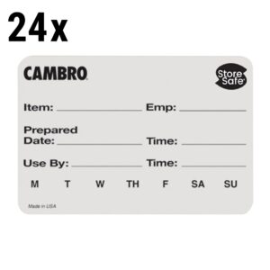 (24 kusů) CAMBRO | Rotační štítky StoreSafe® – 250 štítků na kotouč