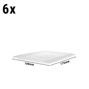 (6 kusů) CAMBRO | CAMWEAR® - Polypropylenové GN víko 1/2 - vzduchotěsné - mléčné