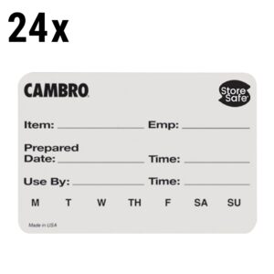 (24 kusů) CAMBRO | Rotační štítky StoreSafe® – 250 štítků na kotouč
