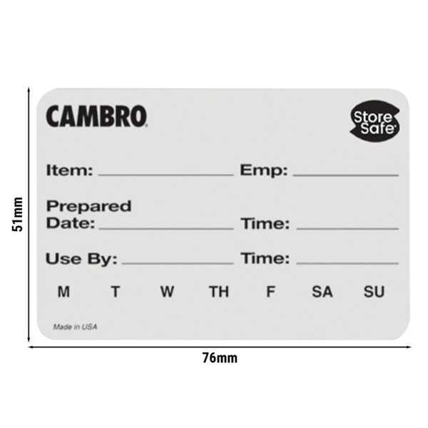 (6 kusů) CAMBRO | Rotační štítky StoreSafe® – 250 štítků na kotouč - Image 2