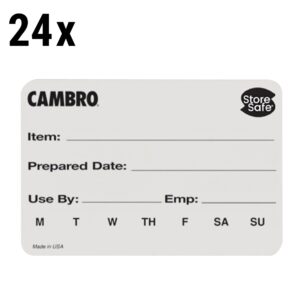 (24 kusů) CAMBRO | Rotační štítky StoreSafe® – 250 štítků na kotouč